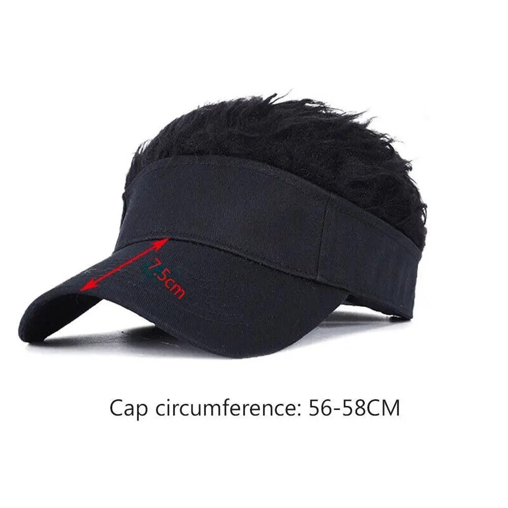 Unisex Baseball Cap with Spiked Faux Hair Visor by HitMyNeed