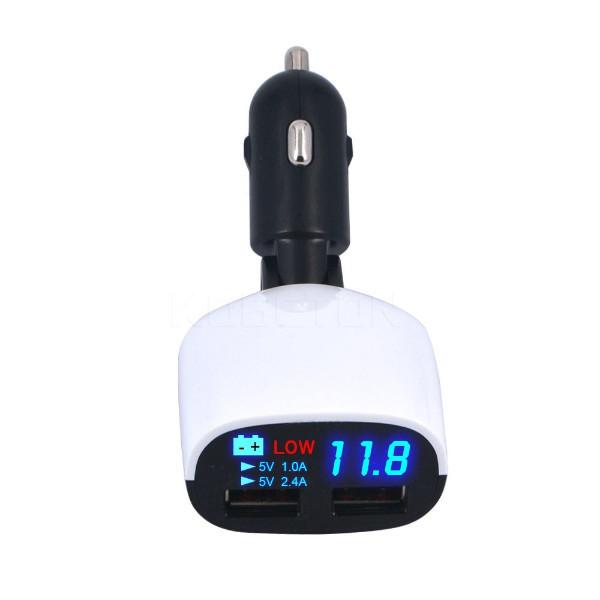 Universal Dual USB Car Charger with LED Display by HitMyNeed