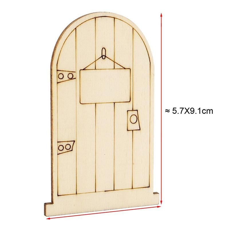 Unpainted Wooden Fairy Doors, 50-Pack Garden Ornaments by HitMyNeed