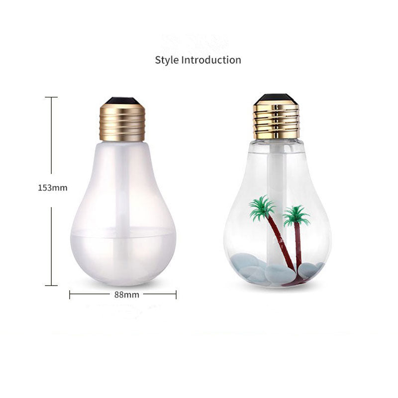 USB 7-Color Bulb Night Light Ultrasonic Humidifier by HitMyNeed