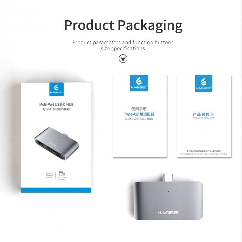 USB‑C Card Reader & OTG Adapter with SD/TF & USB 3.0 by HitMyNeed