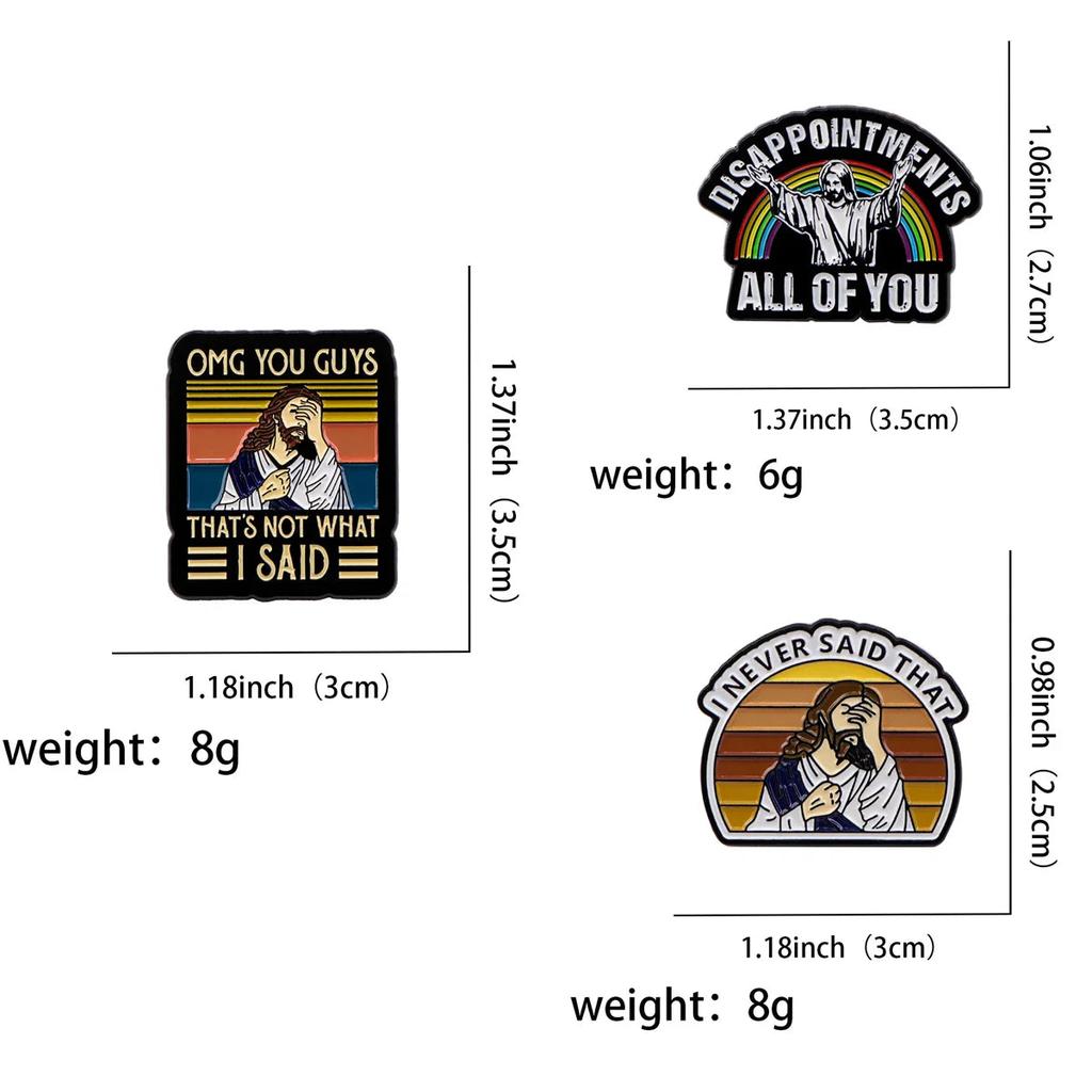 Vintage I Never Said That Jesus Enamel Lapel Pin by HitMyNeed