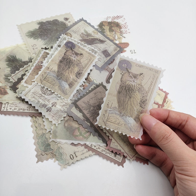Vintage Postage Sticker Set (60 Pcs) by HitMyNeed