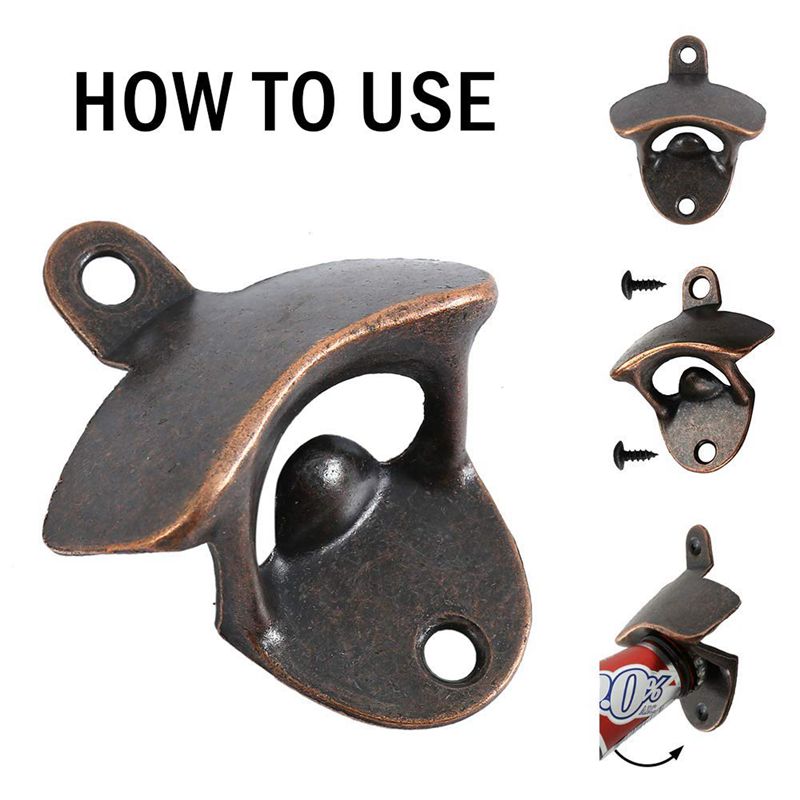 Vintage Wall Mounted Bottle Opener Set (10 Pack) by HitMyNeed