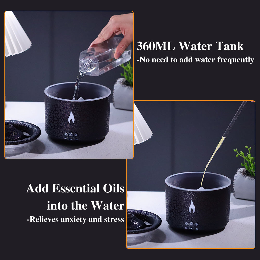 Volcano Flame Humidifier & Essential Oil Diffuser by HitMyNeed