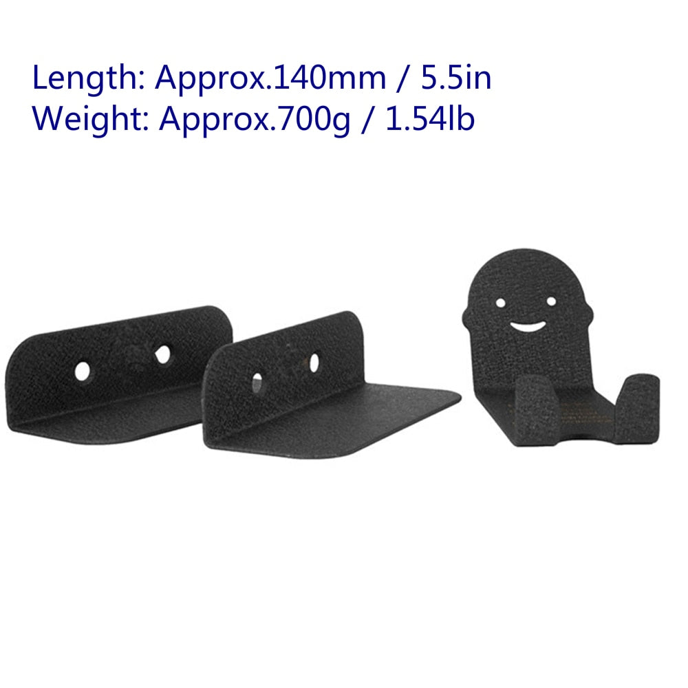 Wall Bike Rack 3‑Piece High Carbon Steel Mount Set by HitMyNeed