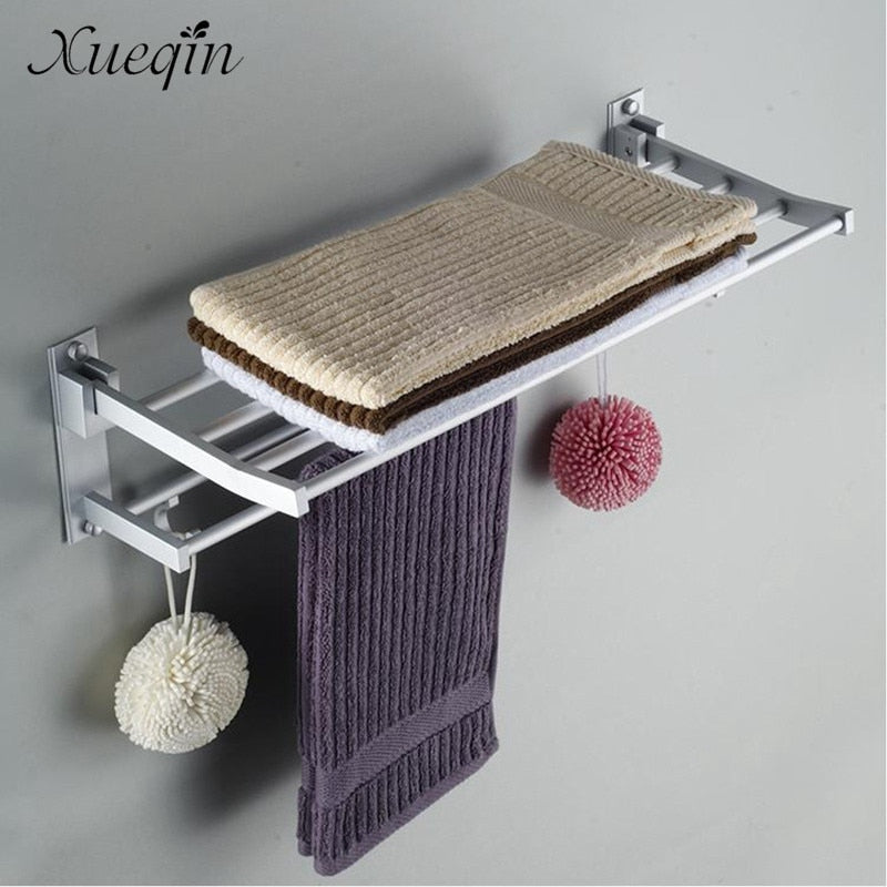 Wall Mounted Aluminum Bathroom Towel Shelf Rack by HitMyNeed