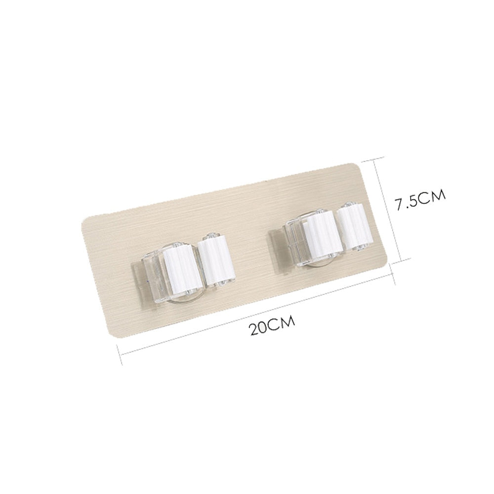 Wall-Mounted Mop and Broom Holder Rack by HitMyNeed