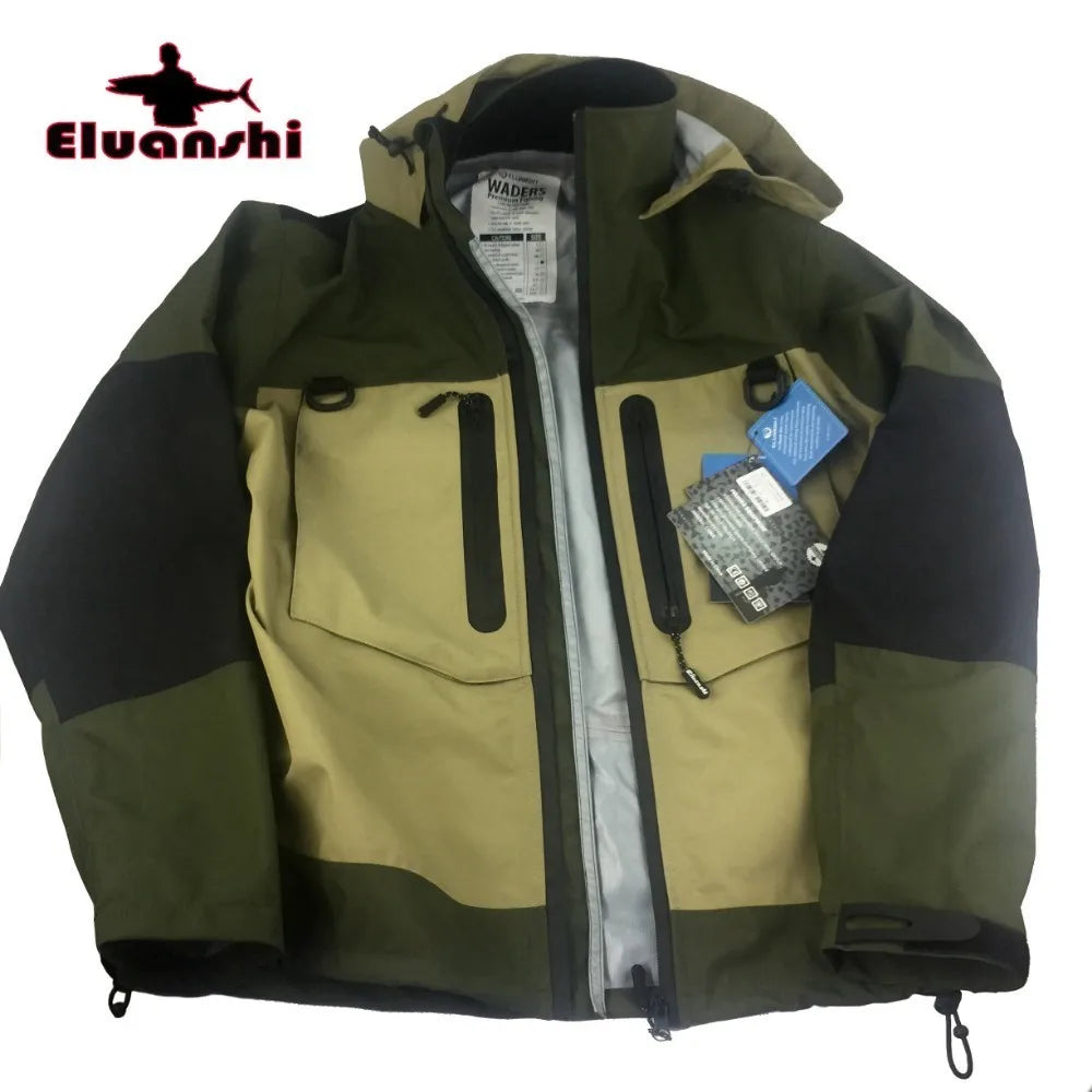 Waterproof Breathable 3-Layer Fly Fishing Wading Jacket by HitMyNeed