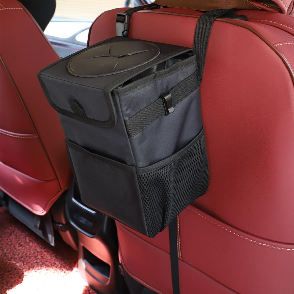 Waterproof Car Trash Can with Strap and Lid by HitMyNeed