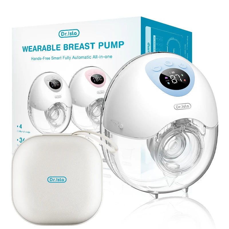 Wearable Electric Breast Pump 4 Modes 36 Levels blue by HitMyNeed