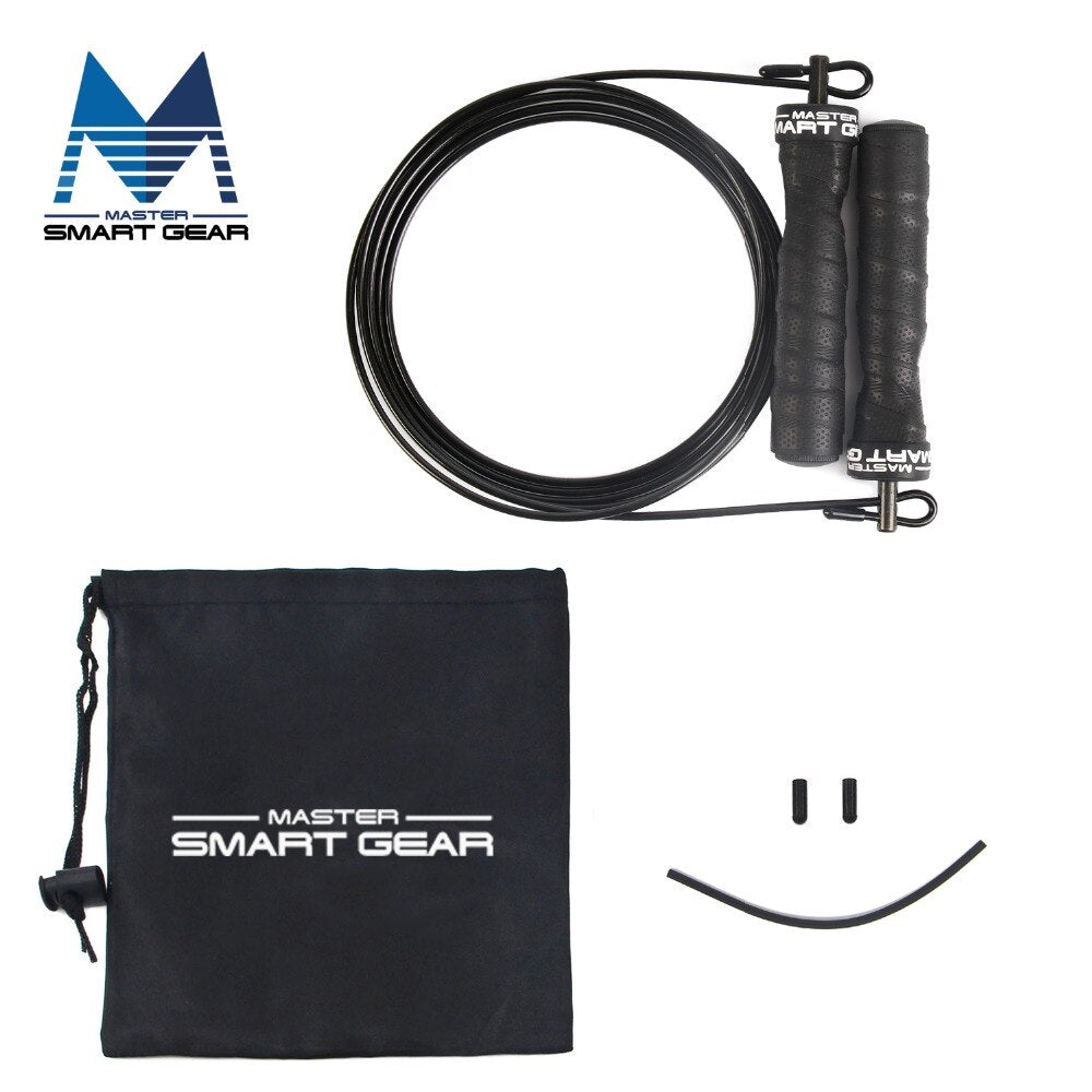 Weighted Jump Rope with Adjustable Cable & Case by HitMyNeed