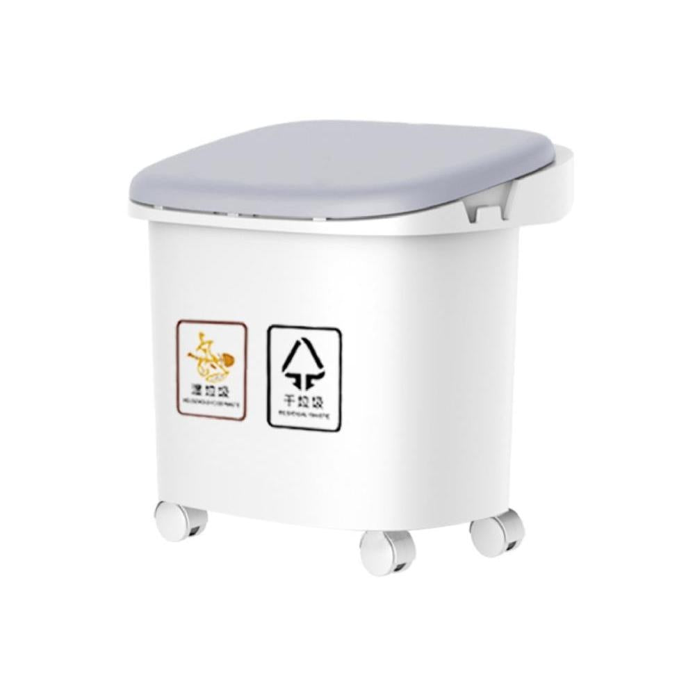 Wheeled Trash Can with Lid - 42L, Multi-Layer Options by HitMyNeed