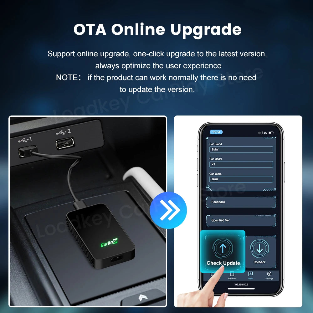 Wireless CarPlay & Android Auto 2-in-1 Car Adapter by HitMyNeed