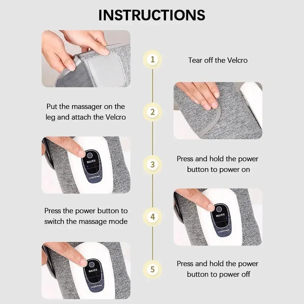 Wireless Electric Air Compression Leg & Calf Massager by HitMyNeed