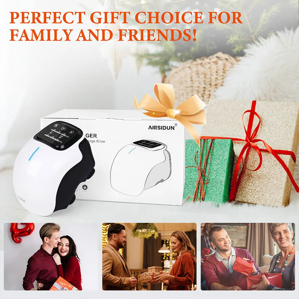 Wireless Knee Massager with Heat & LED Touch Control by HitMyNeed