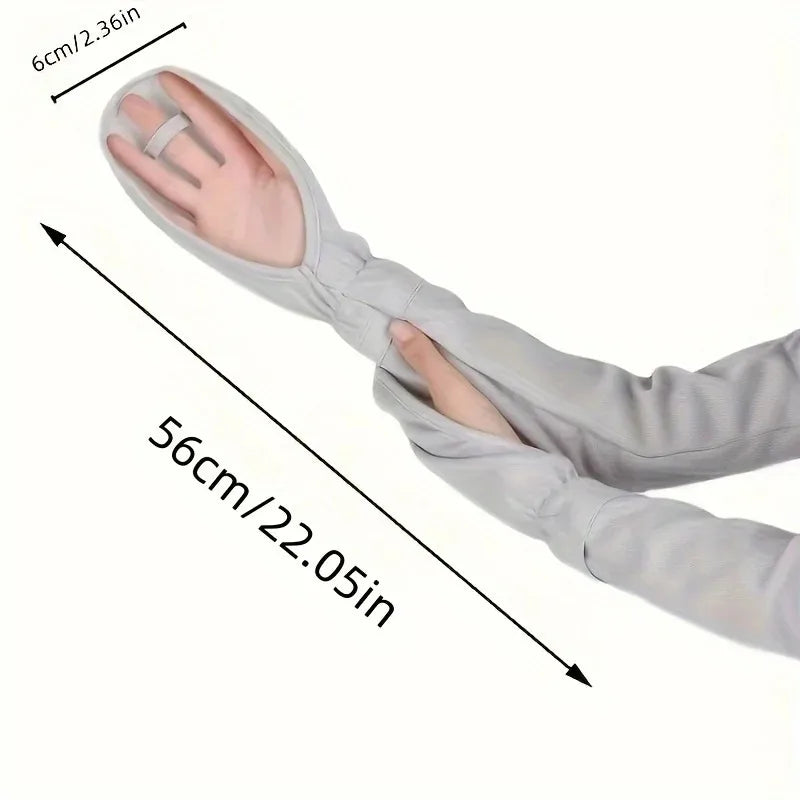 Women's Ice Cooling UV Arm Sleeves for Summer Driving by HitMyNeed