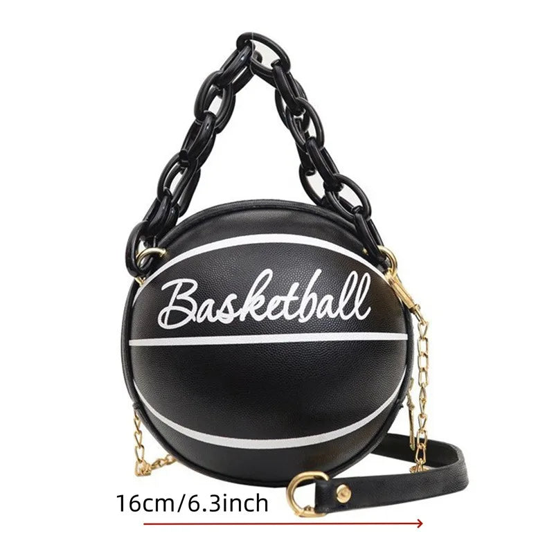 Women's PU Leather Basketball Shoulder & Crossbody Bag by HitMyNeed