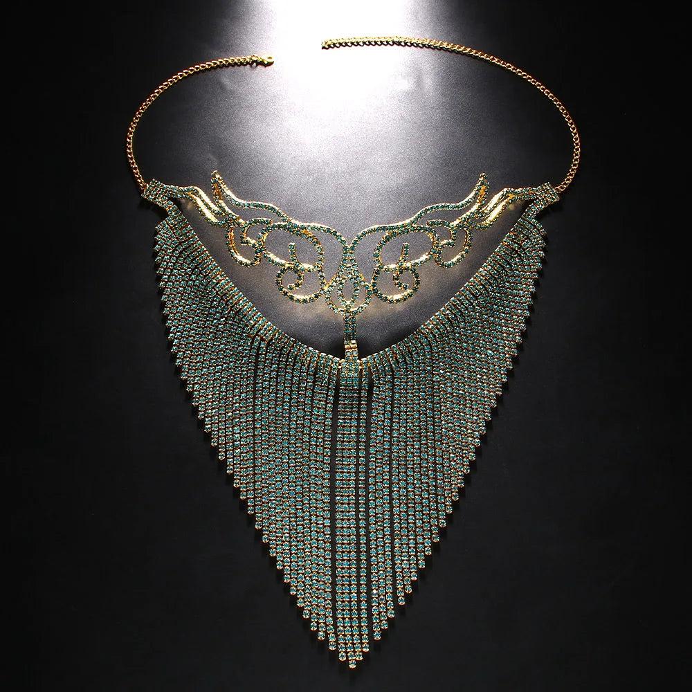 Women's Rhinestone Face Tassel Masquerade Mask by HitMyNeed