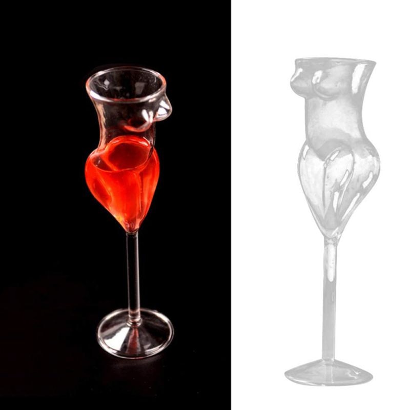 Women's Torso Wine Glass High Borosilicate 23.5cm by HitMyNeed