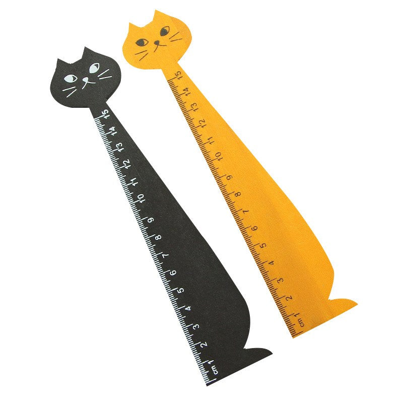 Wooden Cat Ruler 20cm for School and Office by HitMyNeed