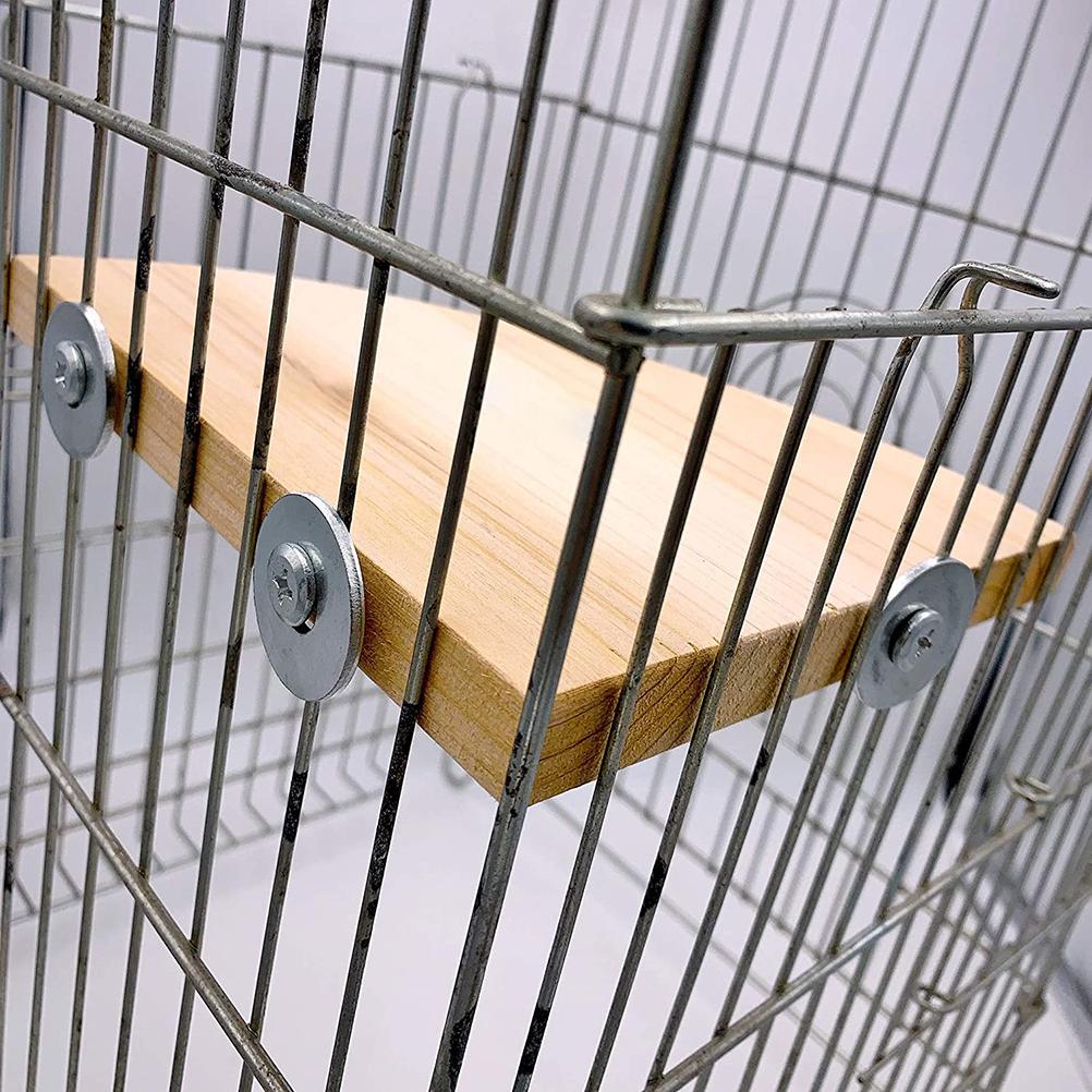 Wooden Corner Flat Perch for Bird Cages by HitMyNeed