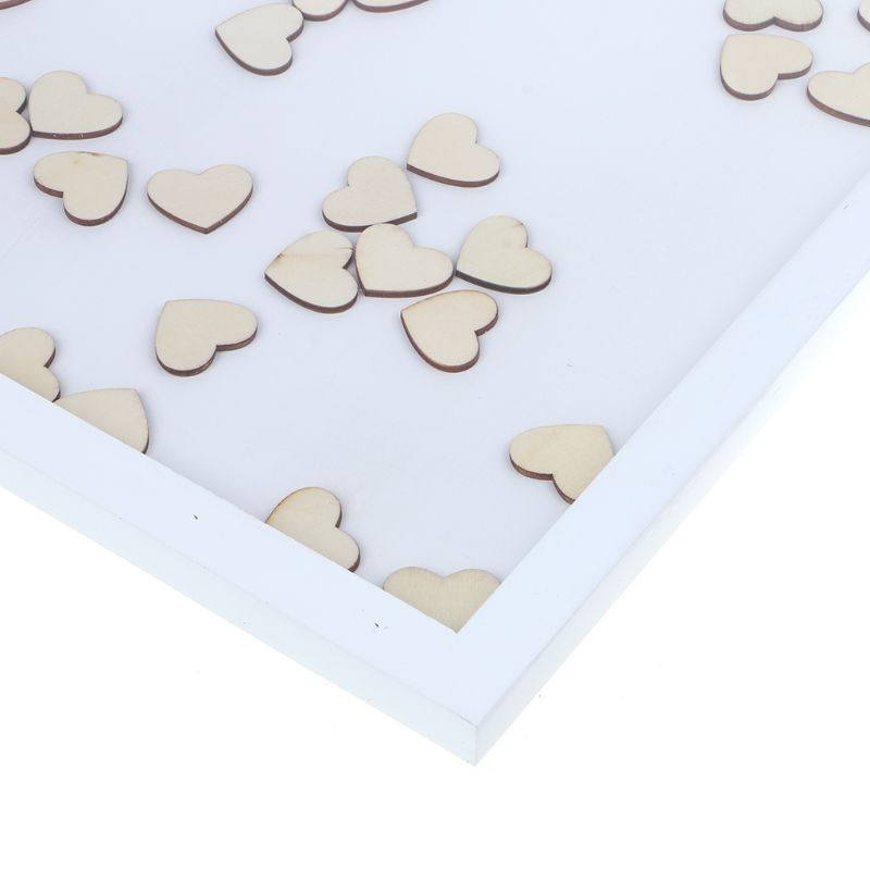 Wooden Drop Box Guest Book with 120 Hearts by HitMyNeed