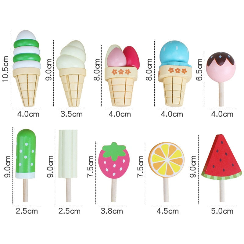 Wooden Ice Cream Stand Toy Playset by HitMyNeed