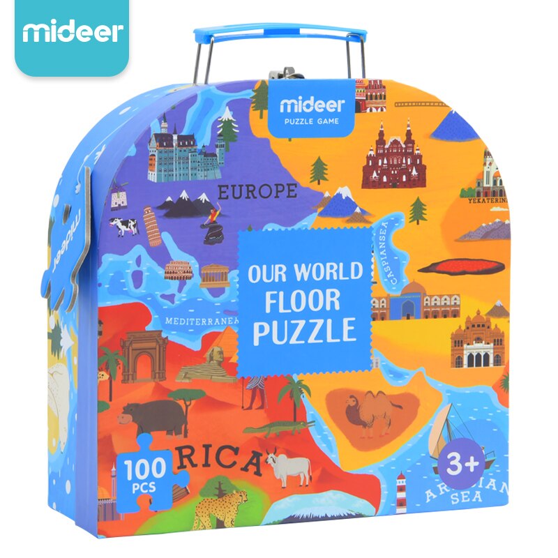 World Map Puzzle for Kids, 100 Pieces by HitMyNeed