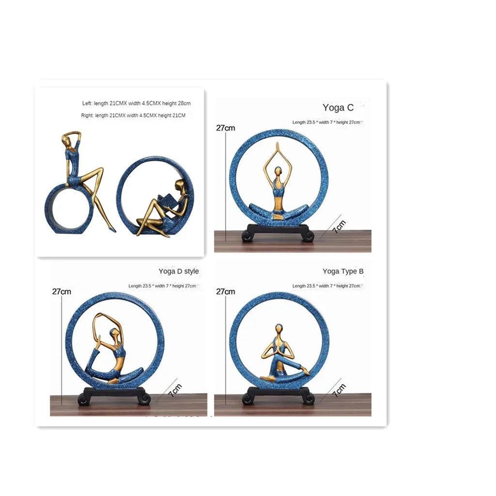 Yoga Girl Reading Figurine Home & Office Statue by HitMyNeed