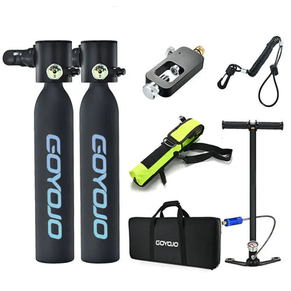 0.5L Mini Scuba Diving Cylinder Set (2-Pack) black-e-set by HitMyNeed