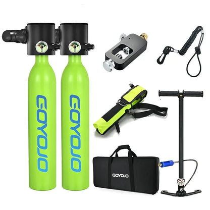 0.5L Mini Scuba Diving Cylinder Set (2-Pack) green-e-set by HitMyNeed