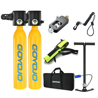 0.5L Mini Scuba Diving Cylinder Set (2-Pack) yellow-e-set by HitMyNeed