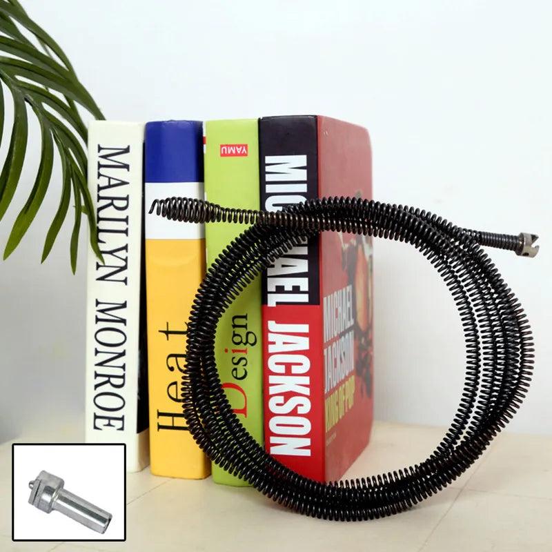 1-5m Spring Pipe Dredging Tool with Drill Connector by HitMyNeed