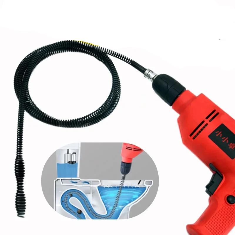 1-5m Spring Pipe Dredging Tool with Drill Connector 4m-a by HitMyNeed