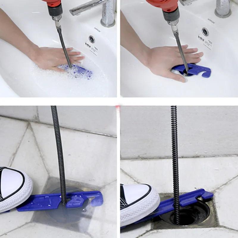 1-5m Spring Pipe Dredging Tool with Drill Connector by HitMyNeed
