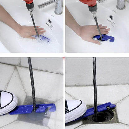 1-5m Spring Pipe Dredging Tool with Drill Connector by HitMyNeed