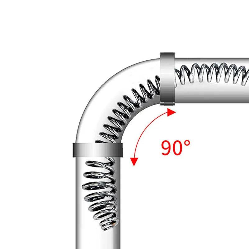 1-5m Spring Pipe Dredging Tool with Drill Connector by HitMyNeed