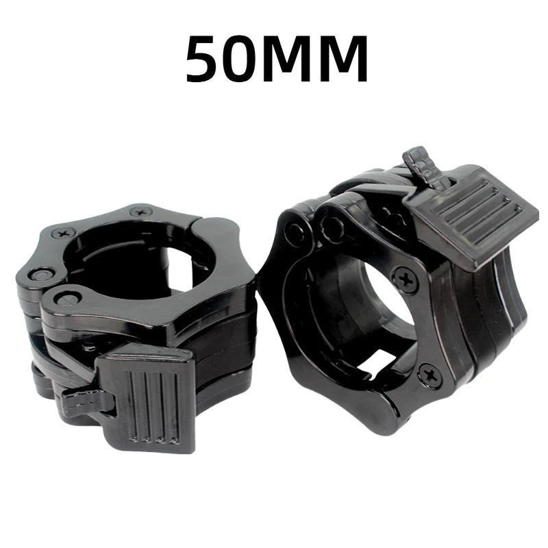 1 Pair 50mm Barbell Spinlock Collars with Quick Lock black-1pair by HitMyNeed