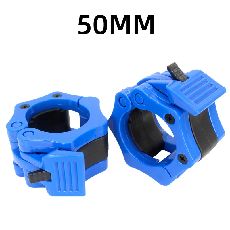1 Pair 50mm Barbell Spinlock Collars with Quick Lock blue-1pair by HitMyNeed