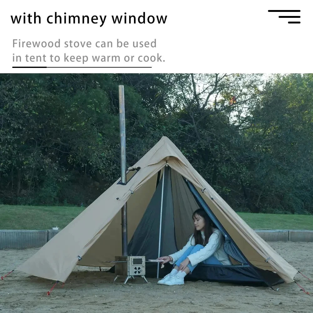 1 Person Hot Tent Tipi with Chimney Window by HitMyNeed