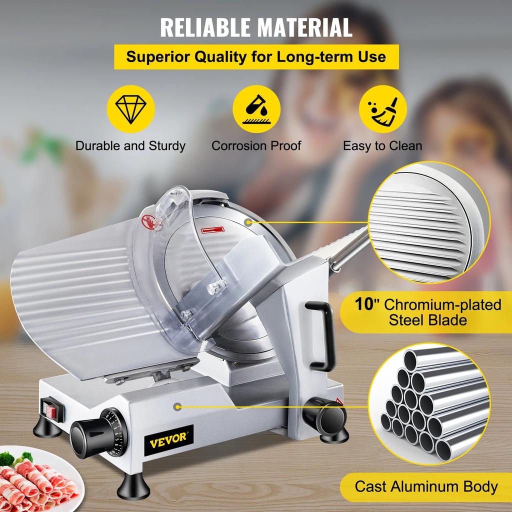 10" Electric Meat & Food Slicer for Commercial Use by HitMyNeed