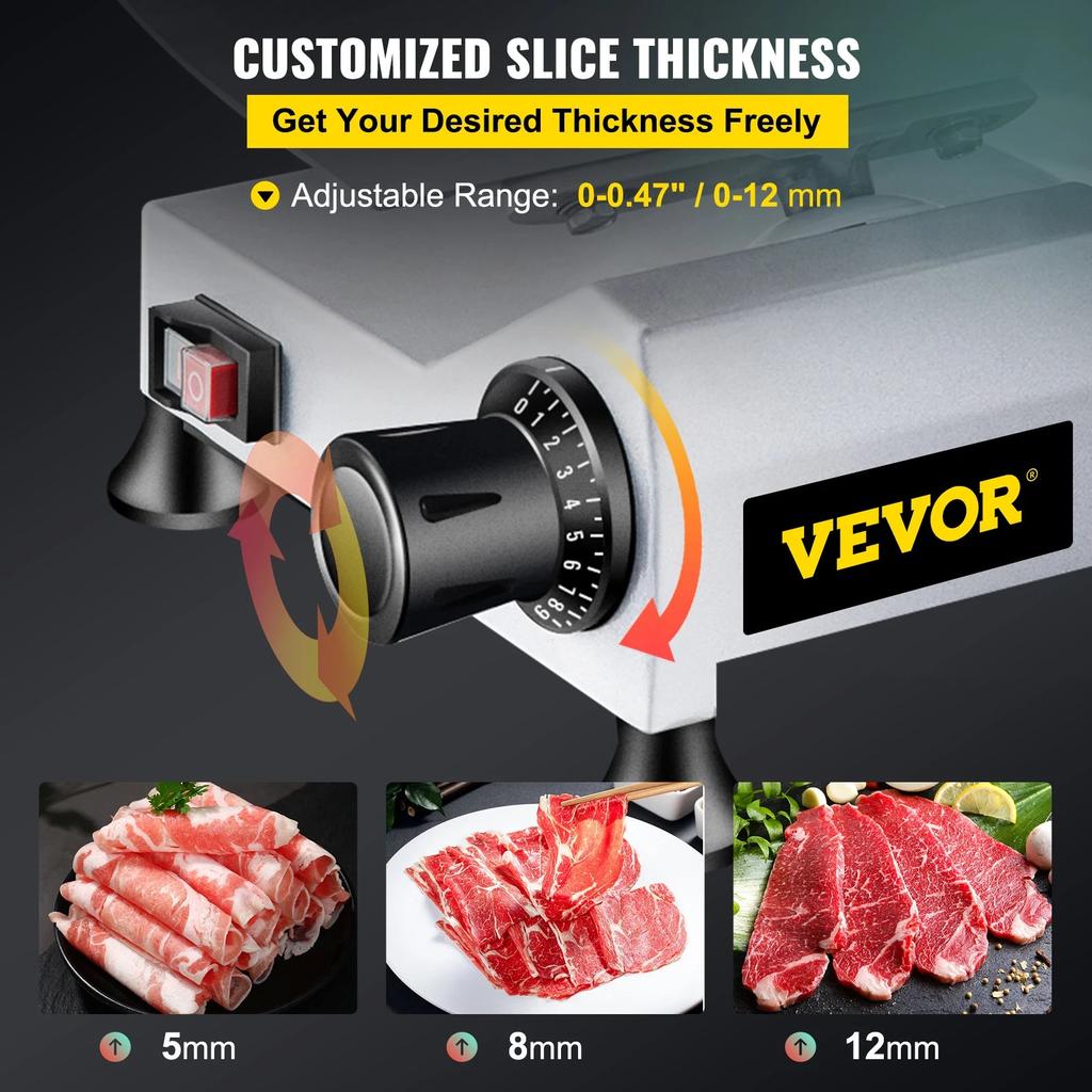 10" Electric Meat & Food Slicer for Commercial Use by HitMyNeed