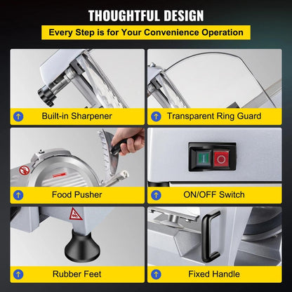 10" Electric Meat & Food Slicer for Commercial Use by HitMyNeed