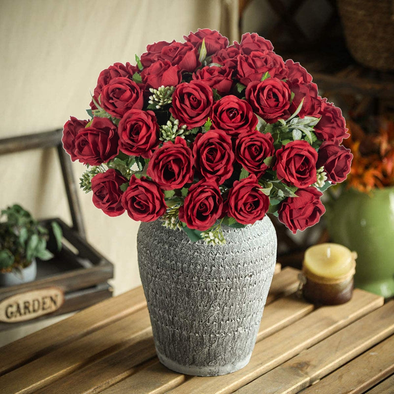 10-Head Artificial Rose Bouquet for Home & Events by HitMyNeed
