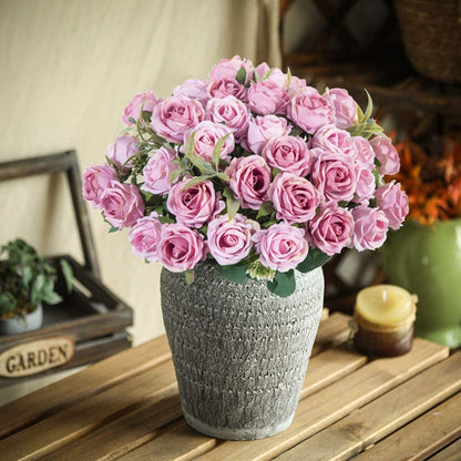 10-Head Artificial Rose Bouquet for Home & Events by HitMyNeed