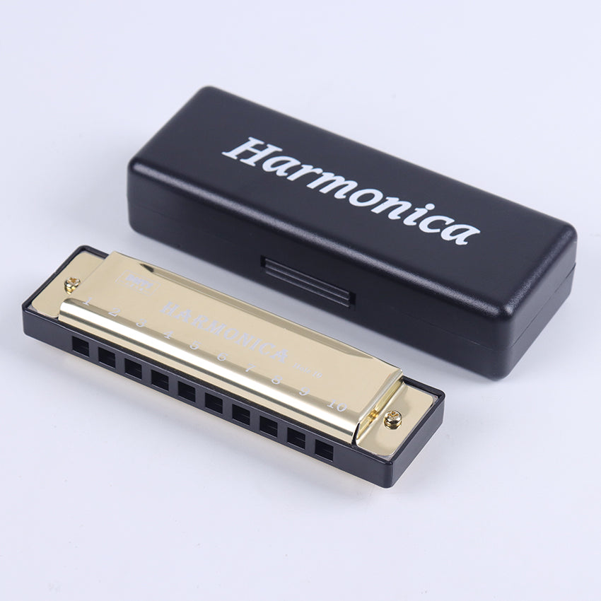 10-Hole Children's Harmonica with Copper Core gold by HitMyNeed