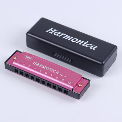 10-Hole Children's Harmonica with Copper Core pink by HitMyNeed