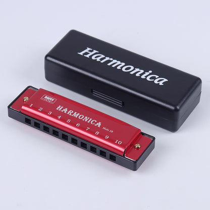 10-Hole Children's Harmonica with Copper Core red by HitMyNeed