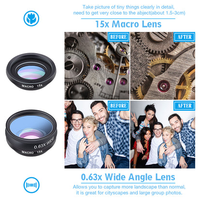 10-in-1 Mobile Phone Camera Lens Photography Kit by HitMyNeed